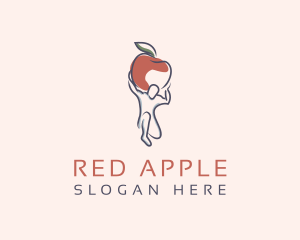 Red Apple Fruit logo design