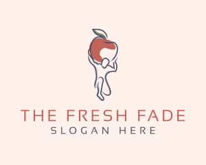 Red Apple Fruit logo design