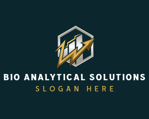 Analytics Arrow Graph logo design