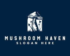 Mushroom Fungus Psychedelic logo design