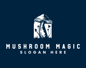 Mushroom Fungus Psychedelic logo design