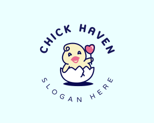 Cute Chick Hatchling logo