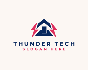 Thunder Bolt House Energy logo design