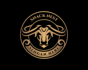 Bison Bull Buffalo logo design