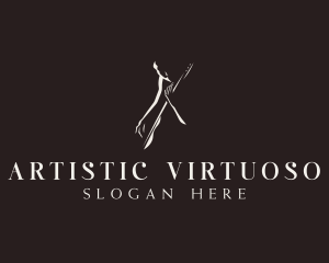 Guitarist Artist Musician logo design