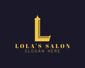 Hotel Restaurant CafeLetter L logo design