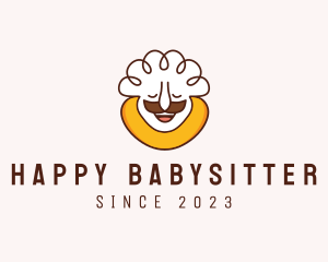 Happy Man Moustache logo design