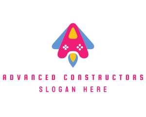 Pink Rocket Controller logo design