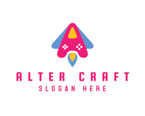 Pink Rocket Controller logo design