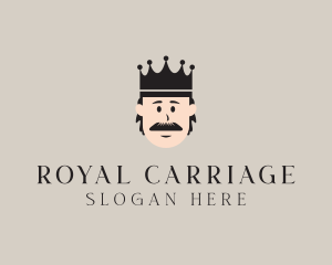 Mustache Royal King logo design