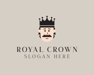 Mustache Royal King logo design