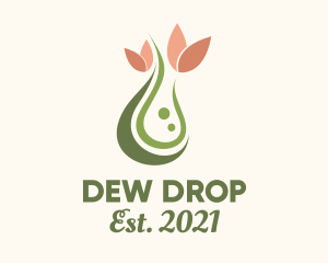 Organic Drop Natural Essence logo design