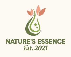 Organic Drop Natural Essence logo design