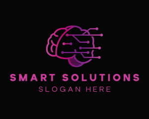 Brain Artificial Intelligence logo design