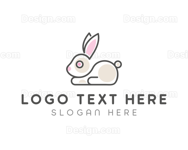 Cute Bunny Pet Logo