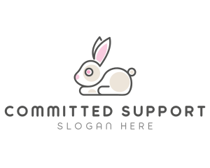 Cute Bunny Pet logo design