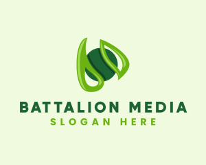 Green Media Play  logo design