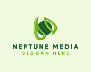 Green Media Play  logo design