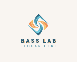 Healthcare Lab Wave logo design