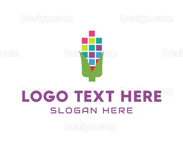 Digital Pixel Corn Logo