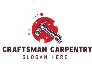 Tool Hammer Carpentry logo design