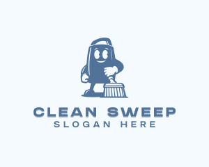 Broom Janitor Housekeeper logo