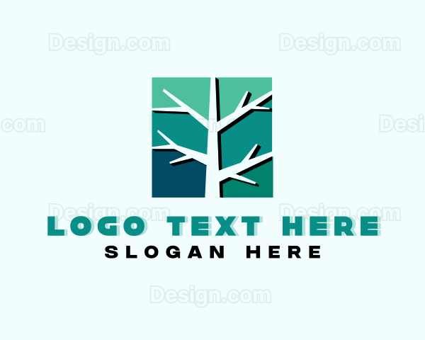 Tree Plant Garden Logo