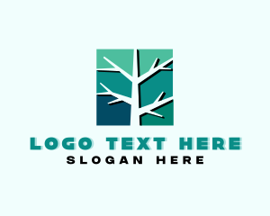 Tree Plant Garden Logo