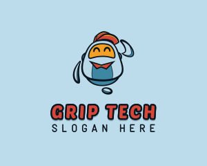 Cute Robot Tech logo design