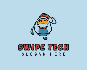 Cute Robot Tech logo design