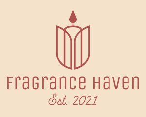 Petal Candle Scent logo design