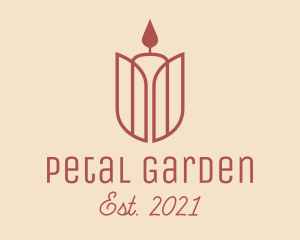 Petal Candle Scent logo design