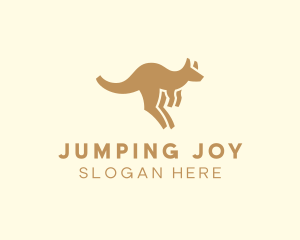 Jumping Kangaroo Joey logo design