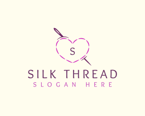 Needle Heart Stitch logo design