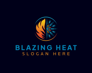 Heating Cooling HVAC logo design