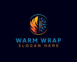 Heating Cooling HVAC logo design