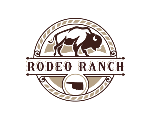 Bison Oklahoma Ranch logo design