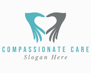 Heart Charity Hand  logo design