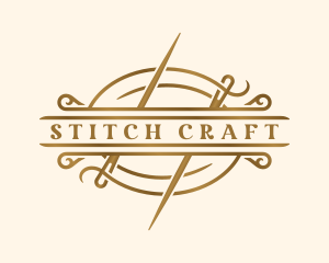 Fashion Sewing Needle logo design