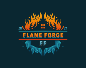 Flame Ice Ventilation logo design