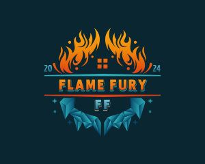 Flame Ice Ventilation logo design