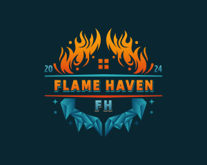 Flame Ice Ventilation logo design