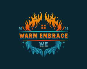 Flame Ice Ventilation logo design