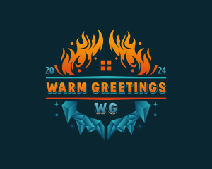 Flame Ice Ventilation logo design