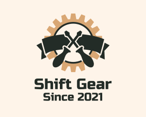 Mechanic Screwdriver Gear logo design