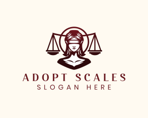 Lady Justice Scales logo design