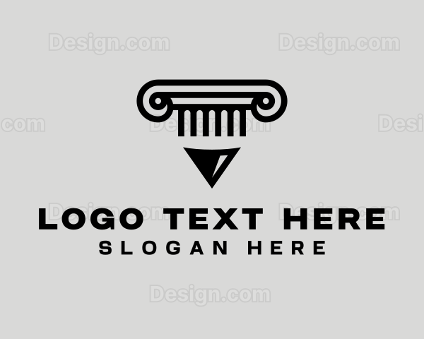 Legal Column Pencil Logo