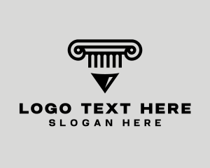 Legal Column Pencil Logo