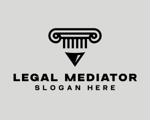 Legal Column Pencil logo design