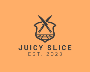 Kitchen Knife Crest logo design